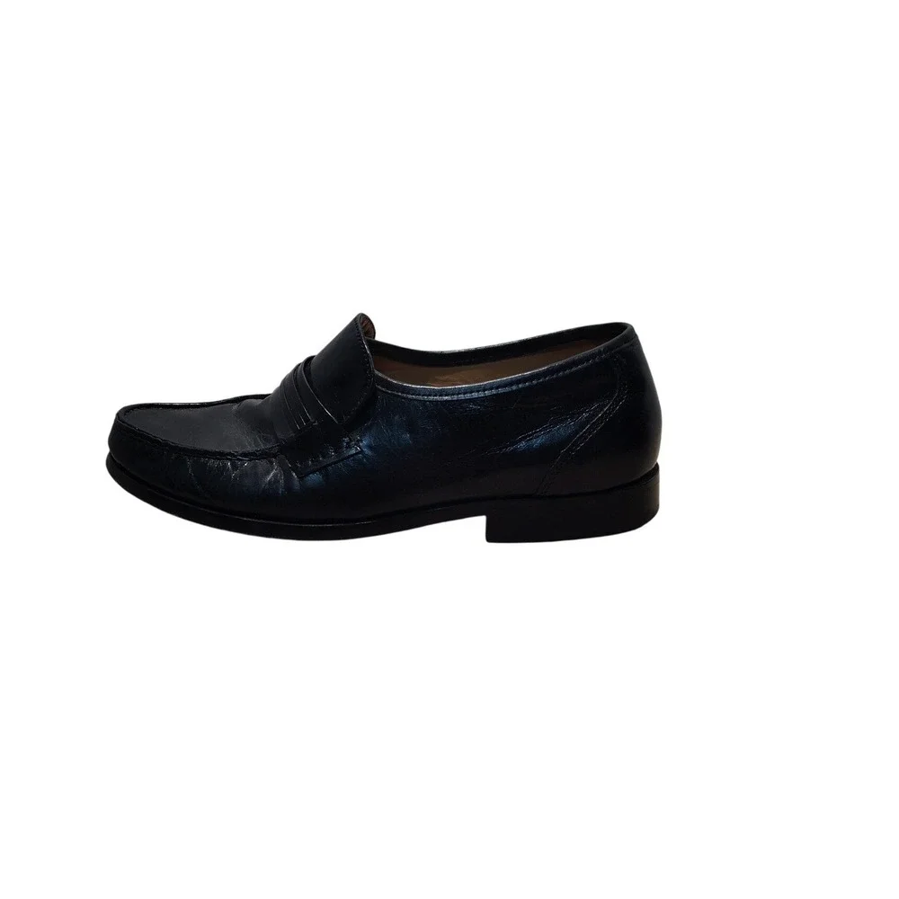 Bostonian Penny Loafers Mens 7.5 M Black‎ Leather Slip On Dress Shoes Moc Toe